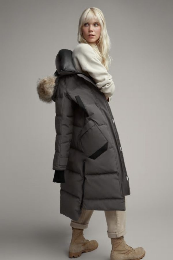 Parka Canada Goose Black Label Femme Grise