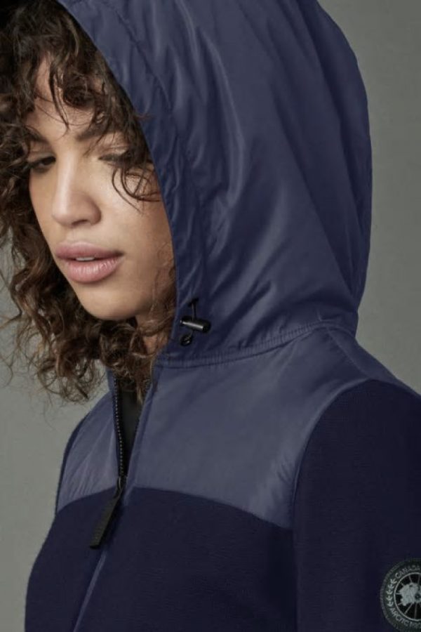 Sweat À Capuche Canada Goose Black Label Femme Bleu Marine