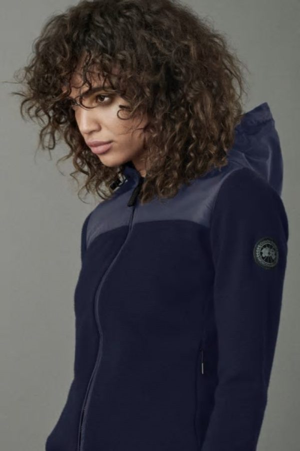 Sweat À Capuche Canada Goose Black Label Femme Bleu Marine