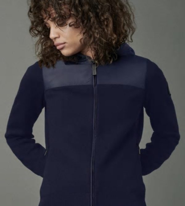 Sweat À Capuche Canada Goose Black Label Femme Bleu Marine