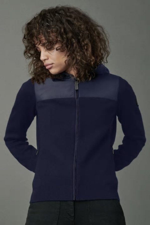 Sweat À Capuche Canada Goose Black Label Femme Bleu Marine