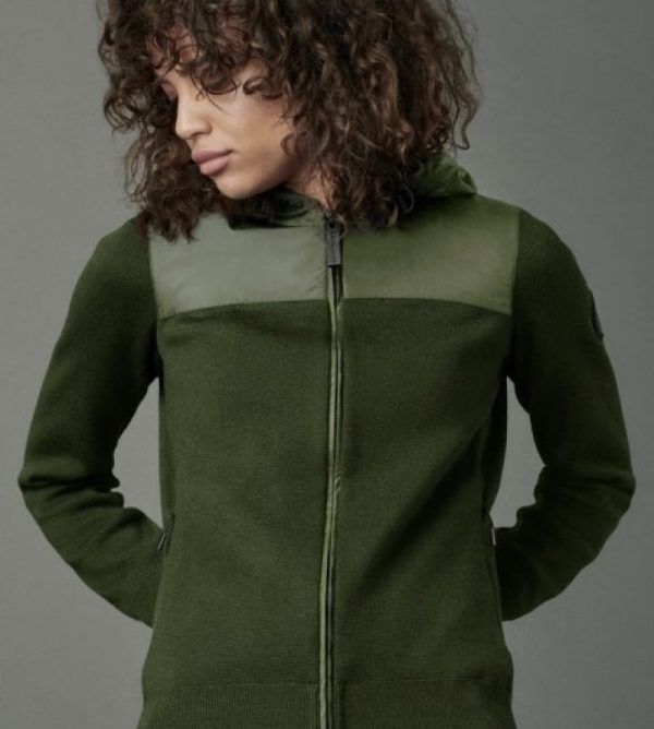 Sweat À Capuche Canada Goose Black Label Femme Vert