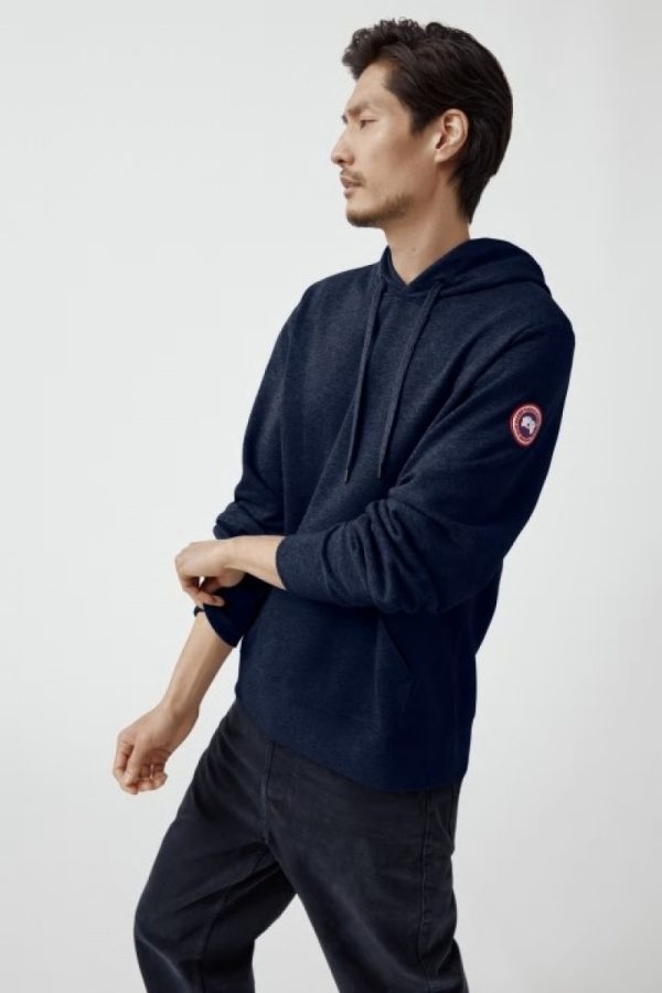 Sweat À Capuche Canada Goose Huron Homme Bleu Marine Foncé