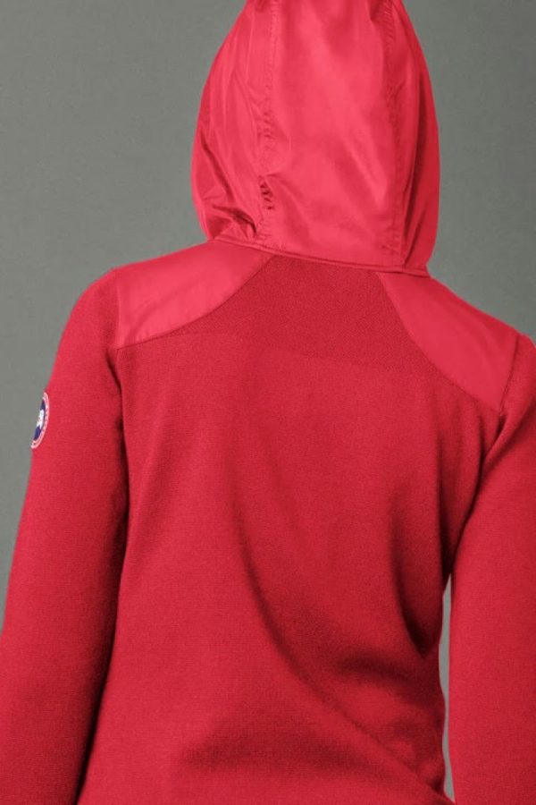 Sweat À Capuche Canada Goose WindBridge Femme Rouge