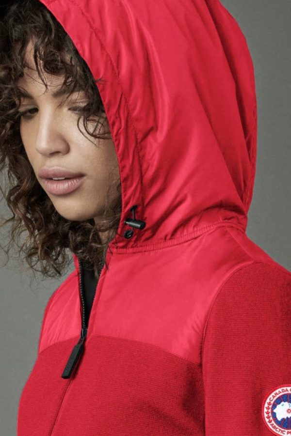 Sweat À Capuche Canada Goose WindBridge Femme Rouge