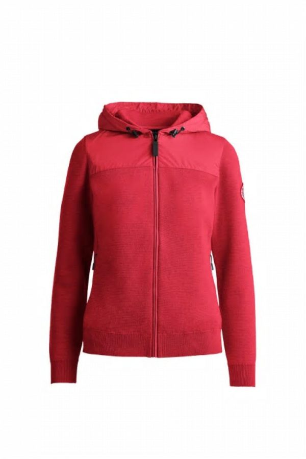 Sweat À Capuche Canada Goose WindBridge Femme Rouge