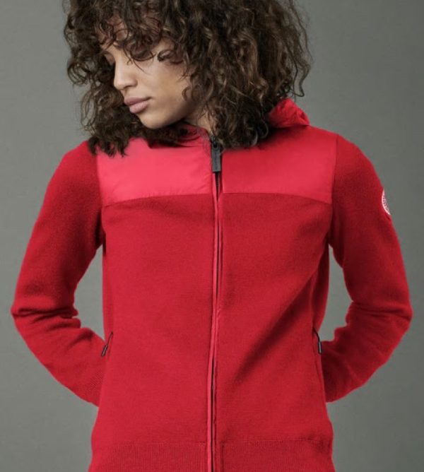 Sweat À Capuche Canada Goose WindBridge Femme Rouge