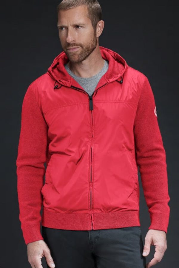 Sweat À Capuche Canada Goose WindBridge Homme Rouge