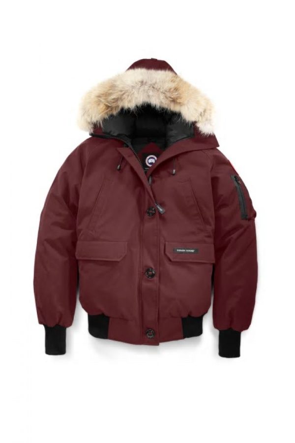 Veste Bombers Canada Goose Chilliwack Femme Rouge Foncé