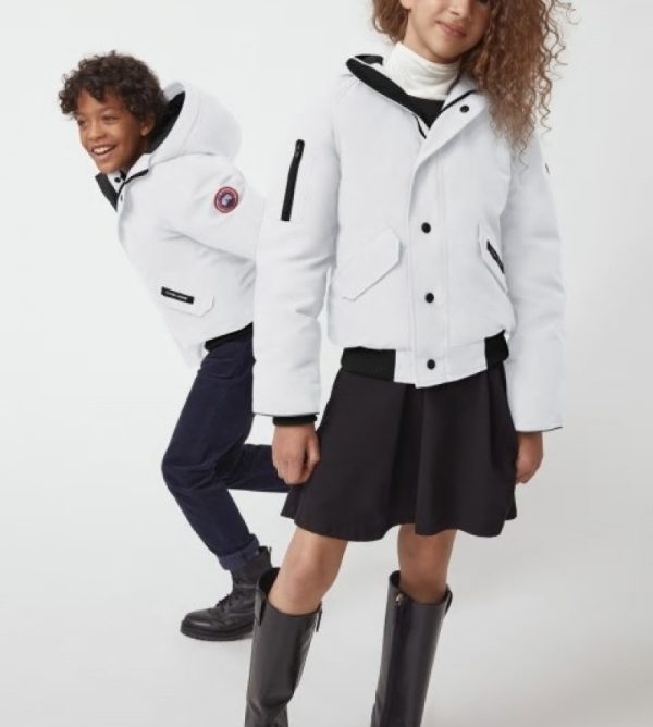 Veste Bombers Canada Goose Rundle Enfant Blanche