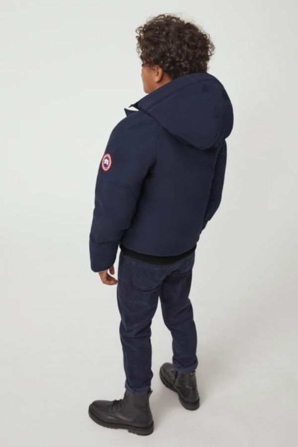 Veste Bombers Canada Goose Rundle Enfant Bleu Marine Foncé