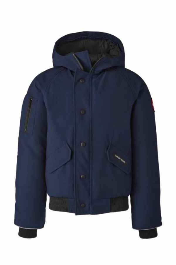 Veste Bombers Canada Goose Rundle Enfant Bleu Marine Foncé