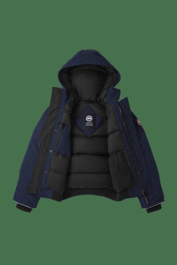 Veste Bombers Canada Goose Rundle Enfant Bleu Marine Foncé