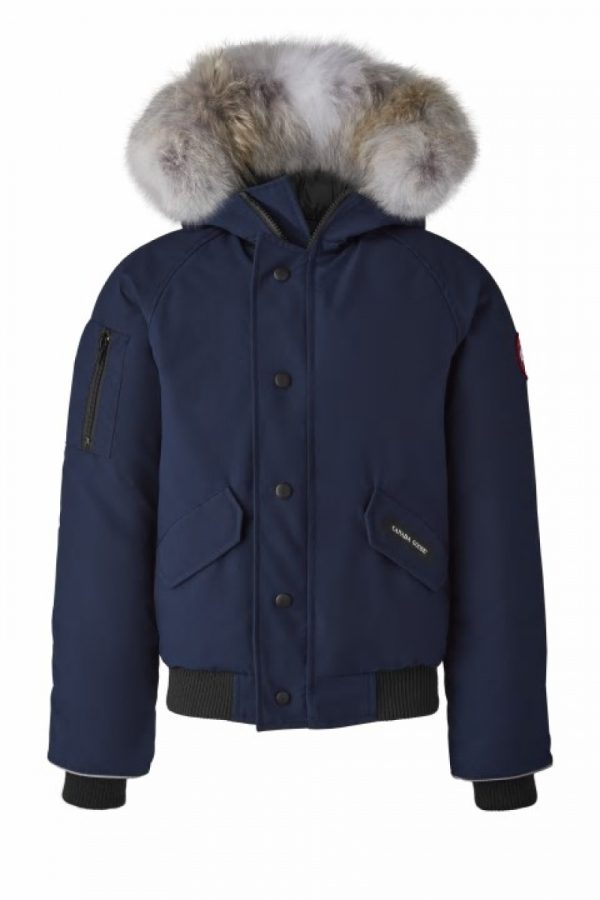 Veste Bombers Canada Goose Rundle Enfant Bleu Marine Foncé