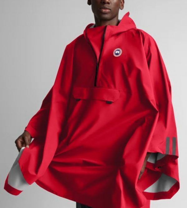 Vestes De Pluie Canada Goose Field Poncho Homme Rouge