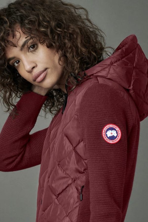 Vestes D’hiver Canada Goose HyBridge Femme Rouge Foncé