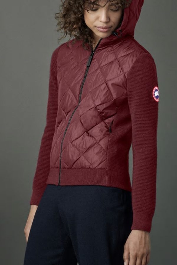 Vestes D’hiver Canada Goose HyBridge Femme Rouge Foncé